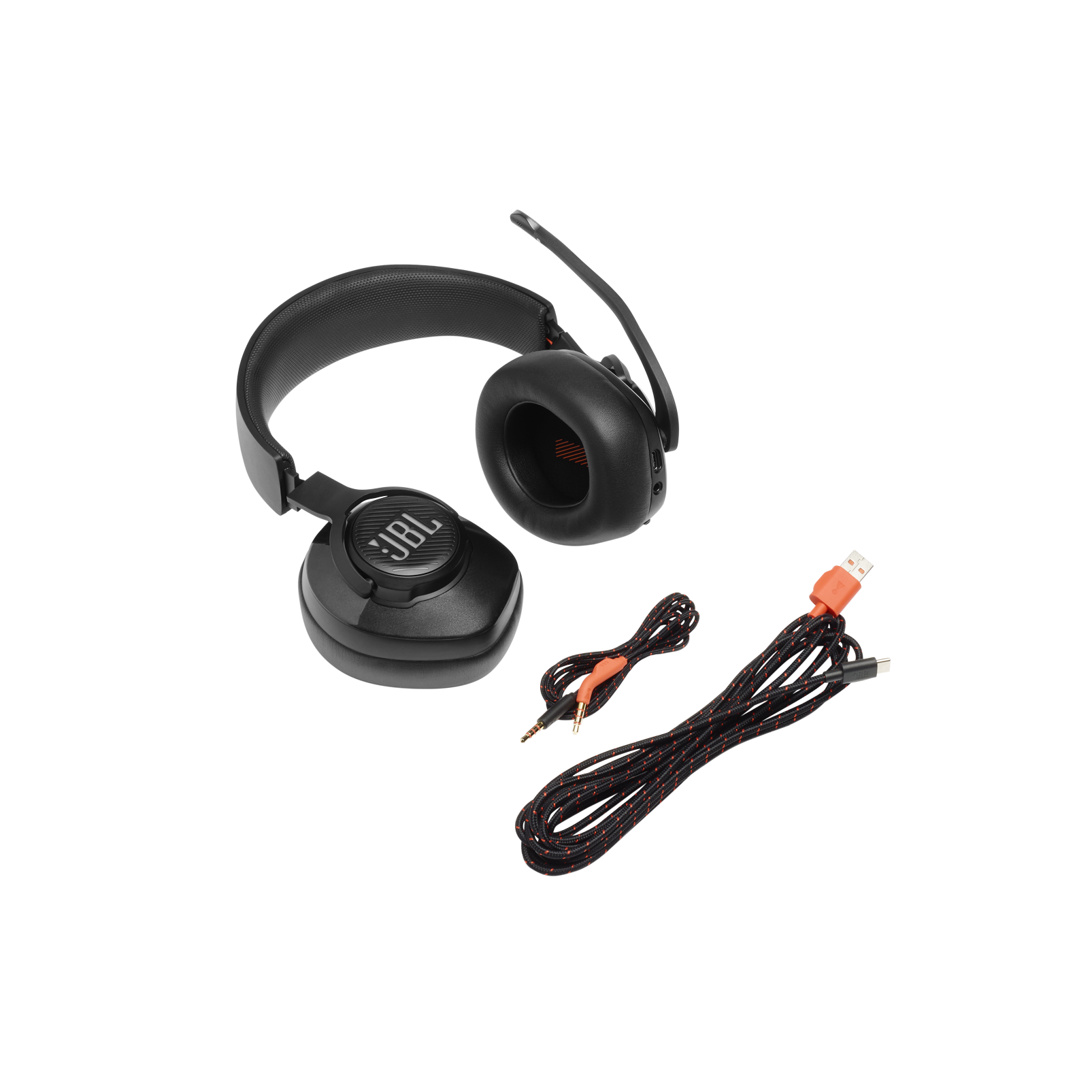 JBL Quantum 400 USB overear gaming headset with gamechat dial